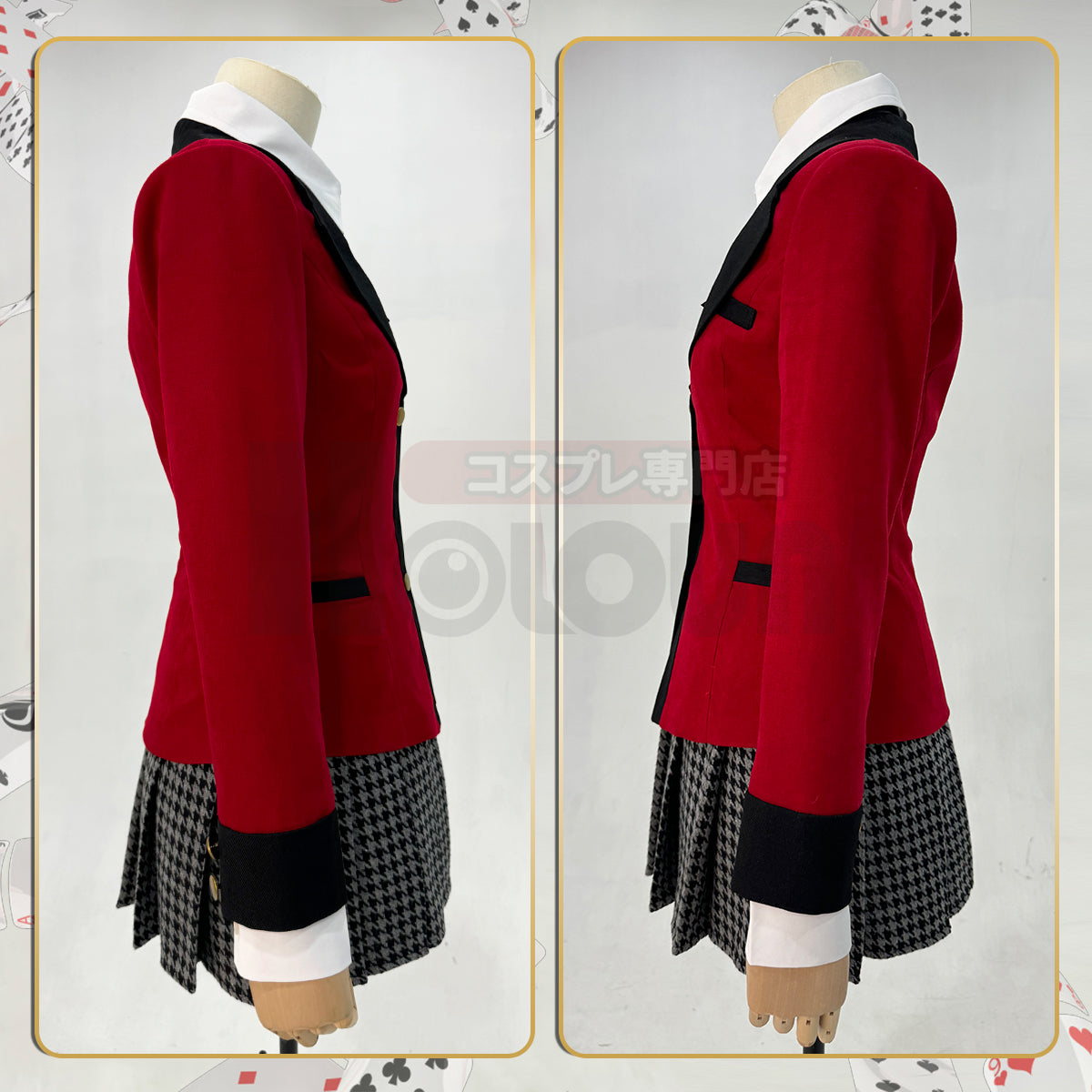 HOLOUN Kakegurui-Compulsive Gambler Anime Jabami Yumeko Cosplay Costume Wig Suit School Uniform Pendant Halloween Christmas