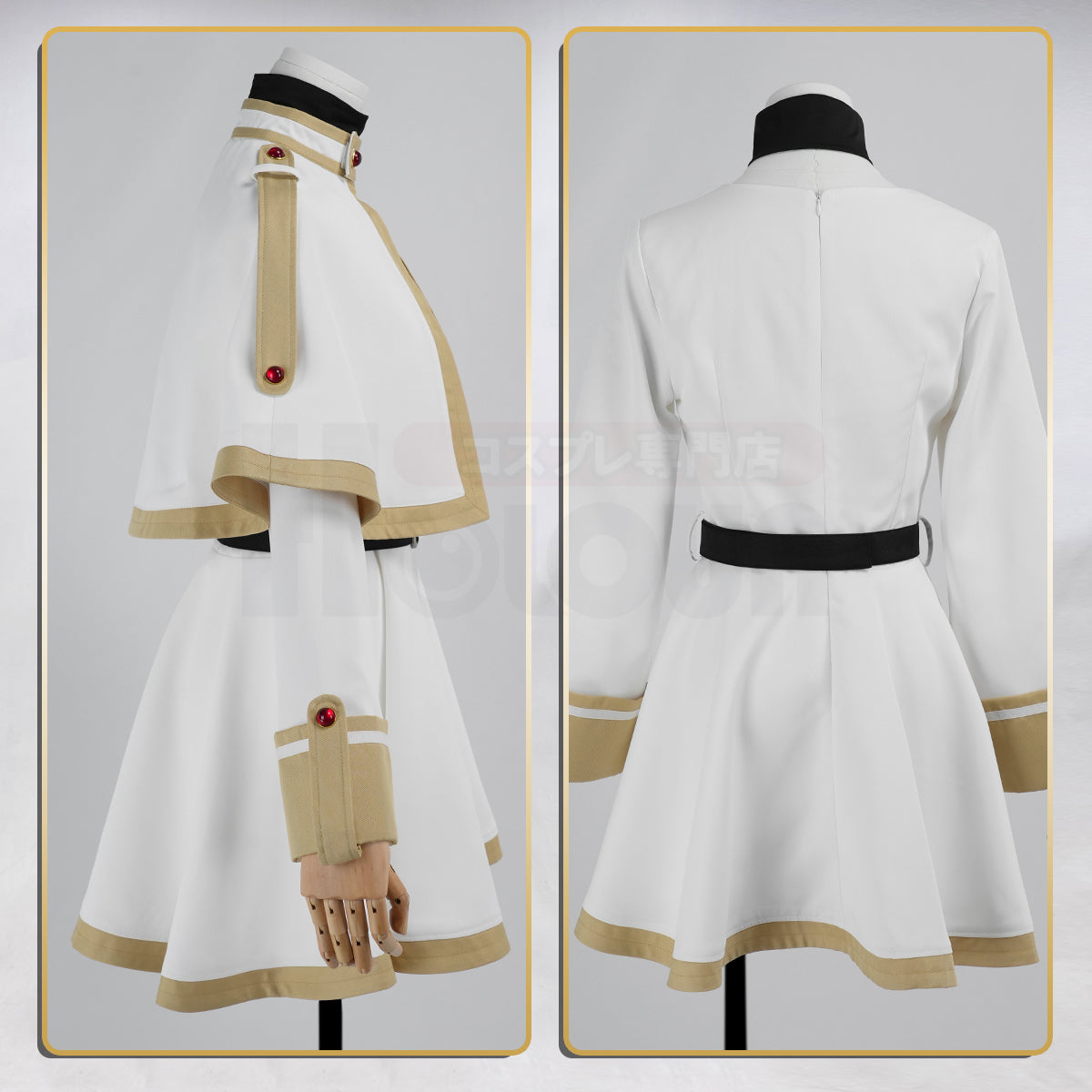 HOLOUN Frieren Beyond Journey's End Anime Frieren Cosplay Costume Shawl Cloak Dress Wig Grey Ponytail Rose Net Halloween Christmas