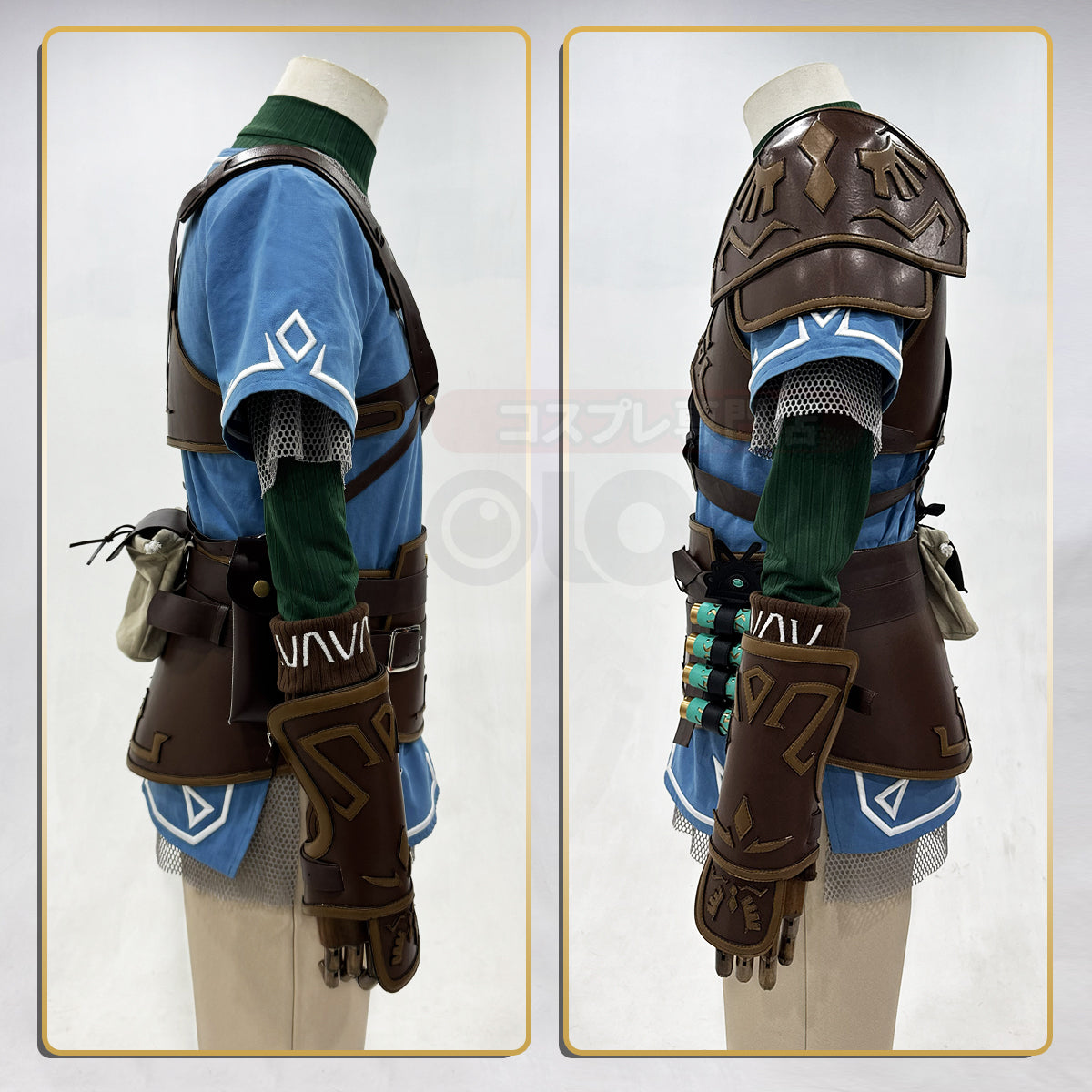 Pre-sale HOLOUN Game Link Cosplay Costume Wig Faux Leather Accessories Top Pants Halloween Christmas Convention Gift