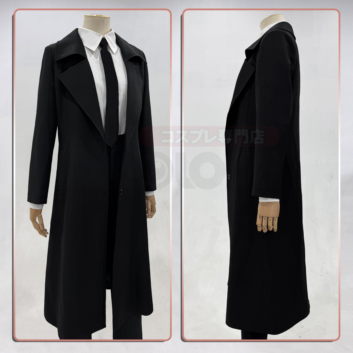 Pre-sale HOLOUN Chainsaw Anime Makima Cosplay Costume Wig White Shirt Black Coat Pant Tie Halloween Christmas Convention Daily Wear