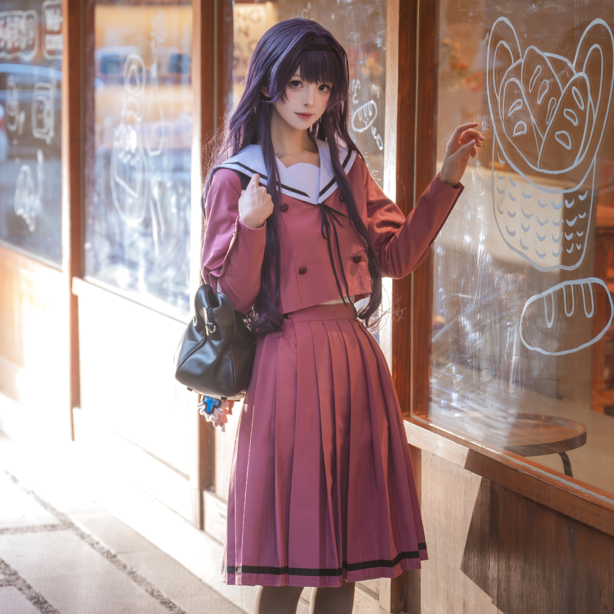 HOLOUN The Fragrant Flower Blooms with Dignity Anime Waguri Kaoruko Cosplay Costume JK Skirt Uniform Daily Halloween Christmas