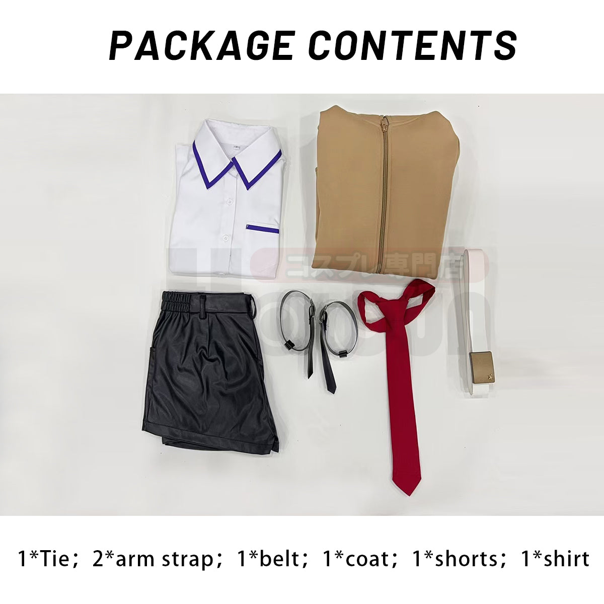 HOLOUN Steins Gate Anime Makise Kurisu Cosplay Costume Shirt Coat Shorts Tie Belt Arm Straps Daily Wear Cos Convention Gift