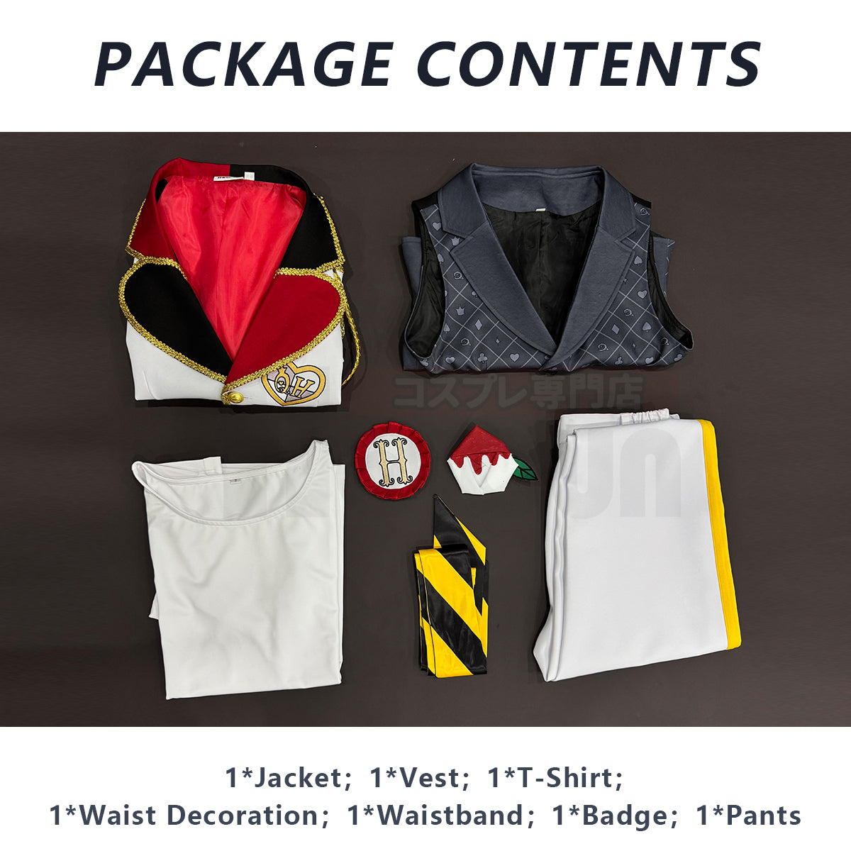 Pre-sale HOLOUN Twisted Game ‌Heartslabyul Cosplay Costume Jacket Vest Shirt Pants Convention Halloween Christmas Gift