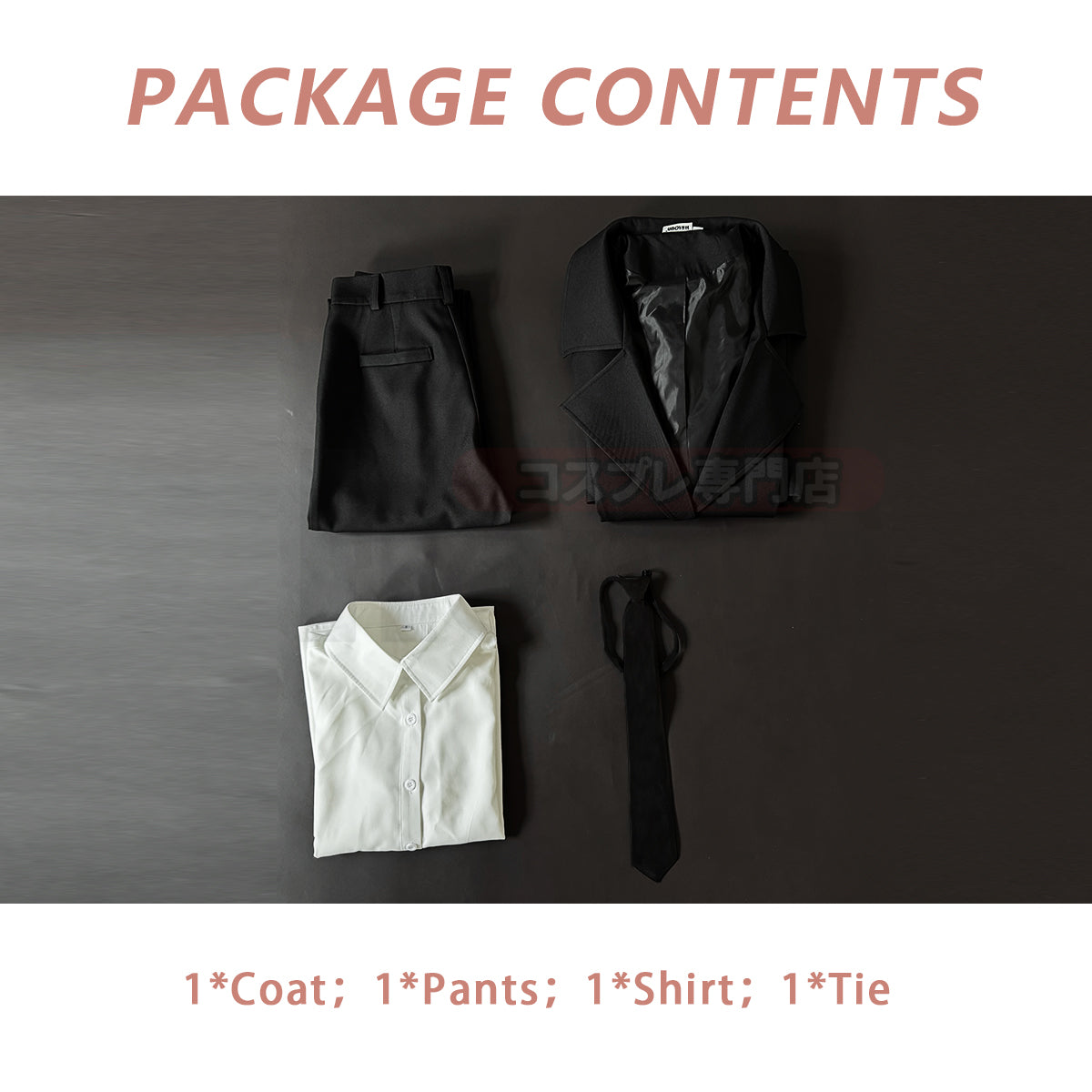 Pre-sale HOLOUN Chainsaw Anime Makima Cosplay Costume Wig White Shirt Black Coat Pant Tie Halloween Christmas Convention Daily Wear