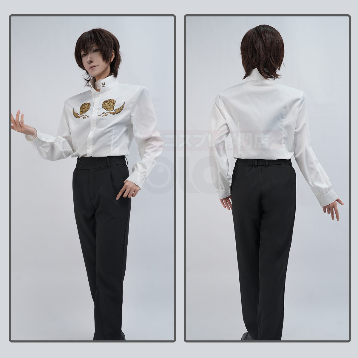 HOLOUN Bungo Anime Dazai Osamu Cosplay Costume Wig 10th Anniversary Lining Coat Pants Shirt Daily Wear Halloween Christmas Gift