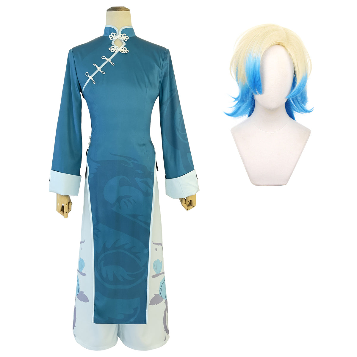 HOLOUN Blue Lock Anime Kaiser Cosplay China Costume Wig Kung Fu Tang Suit Halloween