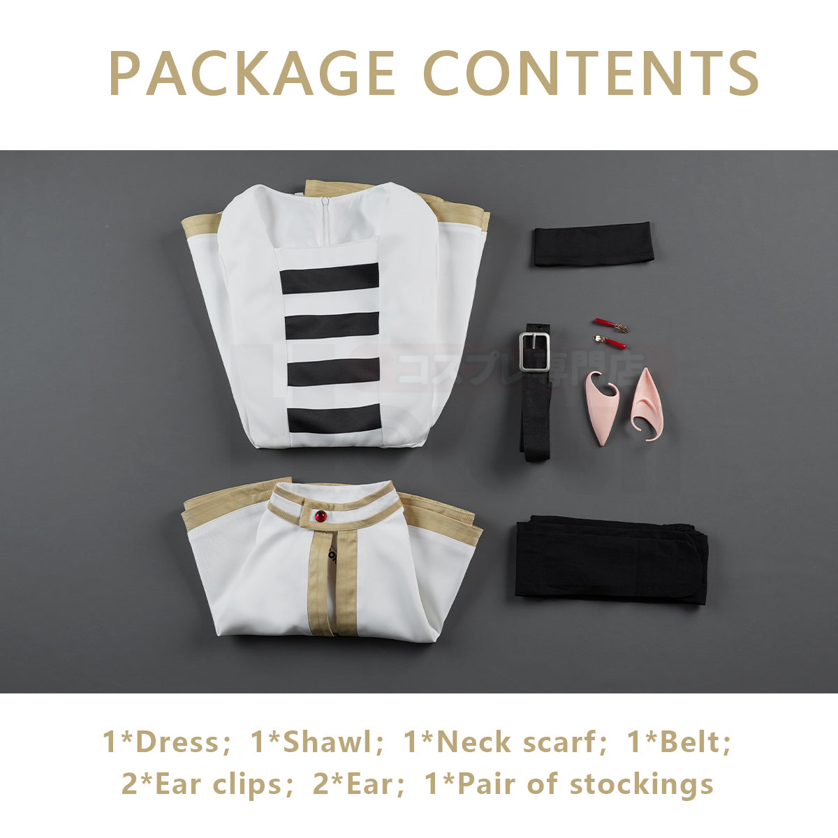 HOLOUN Frieren Beyond Journey's End Anime Frieren Cosplay Costume Shawl Cloak Dress Wig Grey Ponytail Rose Net Halloween Christmas