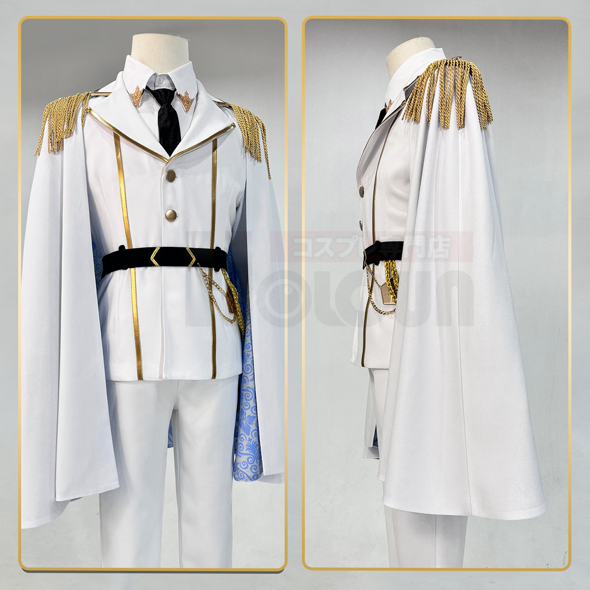 HOLOUN Blue Lock Anime Isagi Cosplay Costume Wig Angels and Demons Series Jacket Pants White Cloak Rose Net Cos Halloween