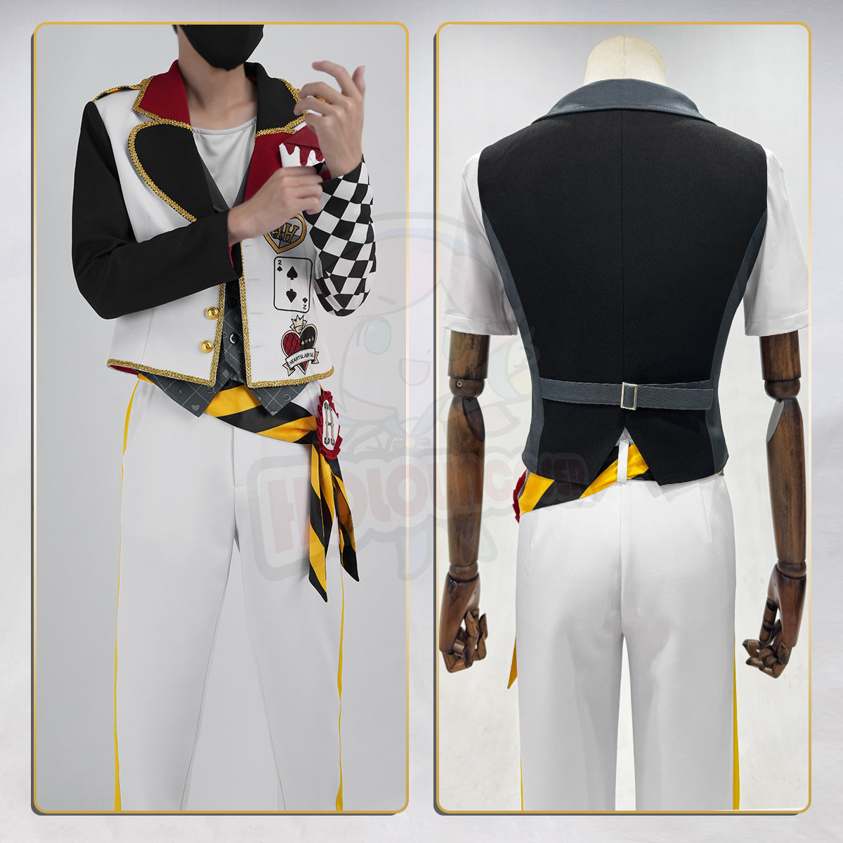 Pre-sale HOLOUN Twisted Game ‌Heartslabyul Cosplay Costume Jacket Vest Shirt Pants Convention Halloween Christmas Gift