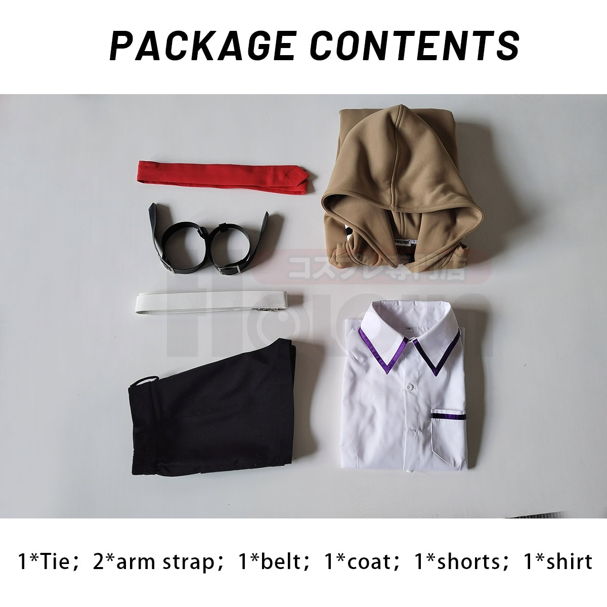 HOLOUN Steins Gate Anime Makise Kurisu Cosplay Costume Shirt Coat Shorts Tie Belt Arm Straps Daily Wear Cos Convention Gift