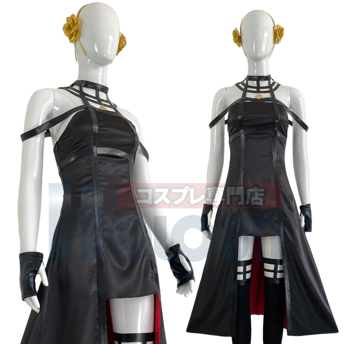 HOLOUN Spy Family Cosplay Anime Costumes Yor Forger Mother Sexy Dress 5PCS Set Christmas Halloween Party Holiday Gift