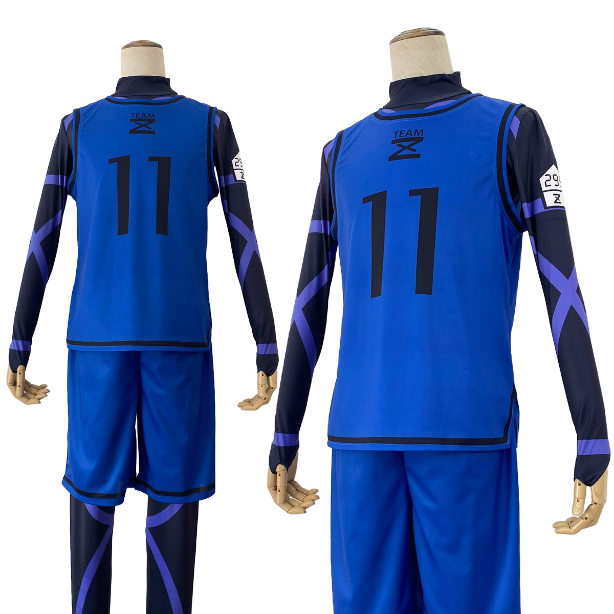 HOLOUN Blue Lock Anime Cosplay Costume No.11 Isagi Yoichi T-shirt Football Soccer Training Uniform Halloween Christmas Gift New