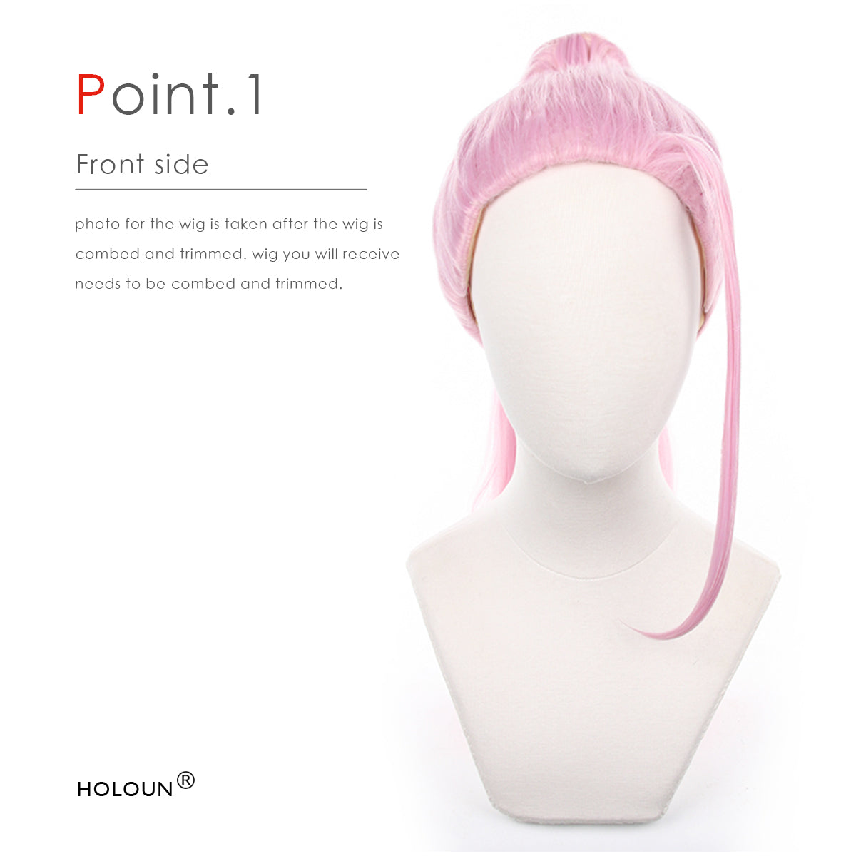 HOLOUN Universal Wig Haruchiyo Sanzu Exhibition Suit Anime Cosplay Rose Net Synthetic Fiber Adjustable Size
