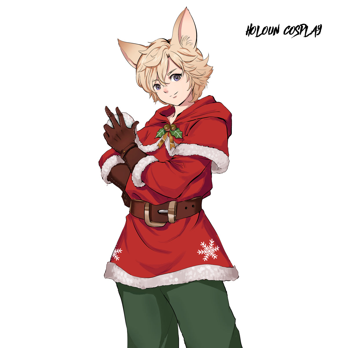 anime christmas dress up Anime Boy Radiates Cheer in Santa Claus Costume, Ready to Share Christmas Gifts! Poster